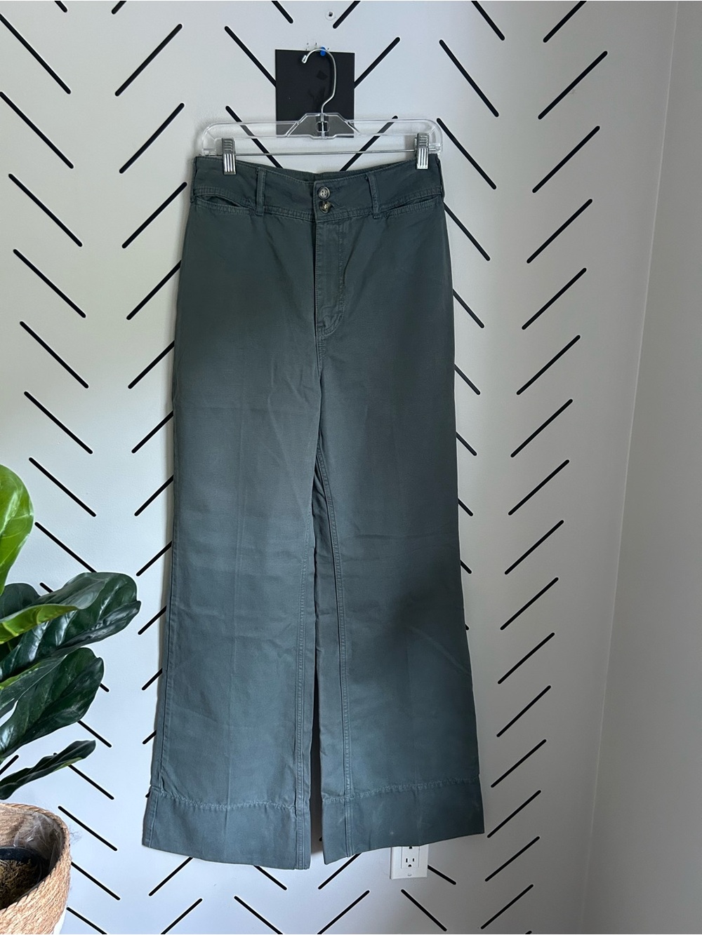 Free people we the free wide leg cotton high rise pants